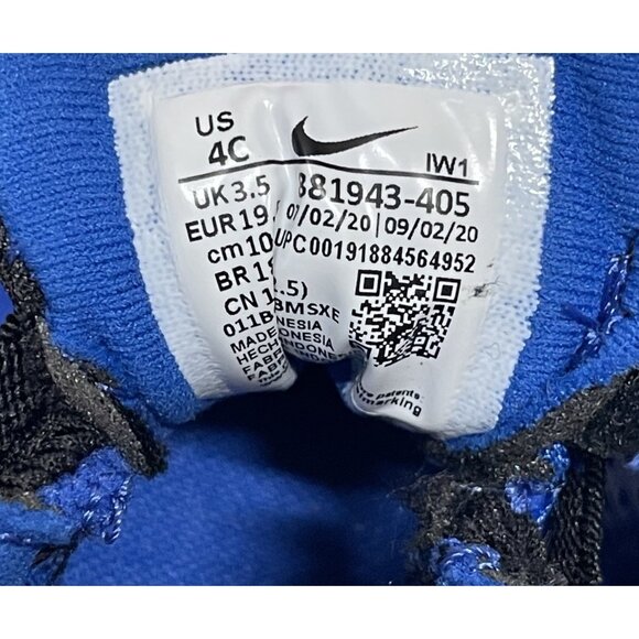 Nike Team Hustle Blue Black Toddlers Sneakers Size 4C - Picture 6 of 10